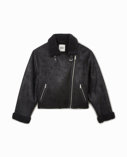 Blouson en suédine et sherpa façon peau lainée - PIMKIE - 5