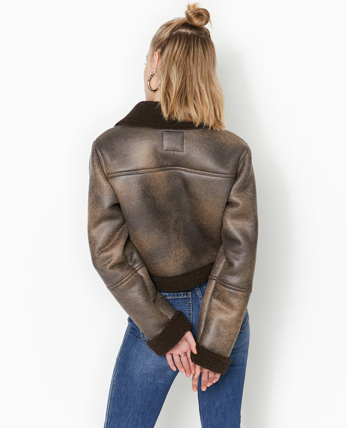 Blouson façon bombardier avec sherpa - PIMKIE - 5