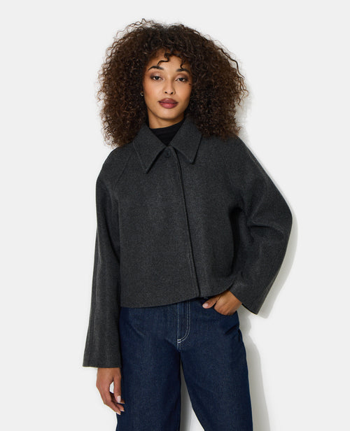 Manteau court drap de laine - PIMKIE - 1