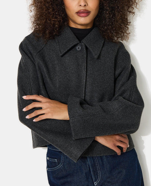 Manteau court drap de laine - PIMKIE - 1