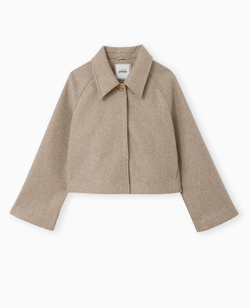 Veste courte trapèze effet drap de laine - PIMKIE - 4