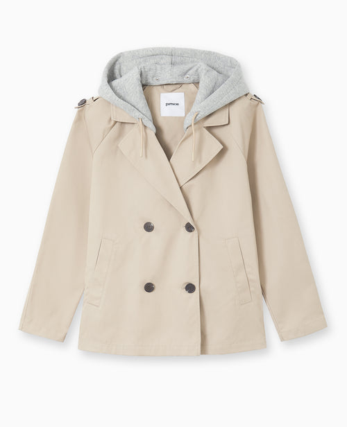 Veste trench avec capuche molleton amovible - PIMKIE - 4