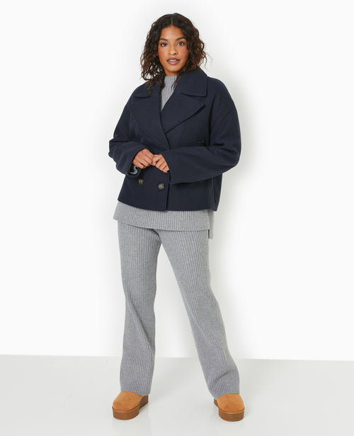 Caban court effet drap de laine - PIMKIE - 7