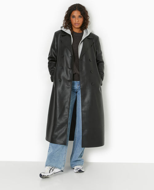 Manteau long en simili cuir - PIMKIE - 1