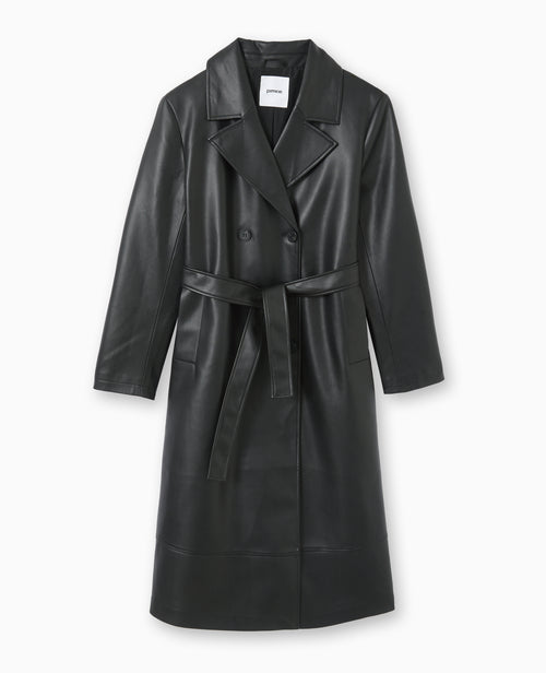 Manteau long en simili cuir - PIMKIE - 4