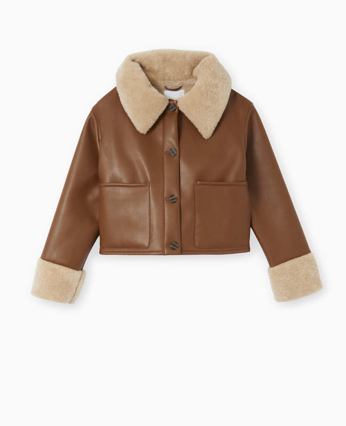 Blouson en simili avec doublure fourrure - PIMKIE - 4