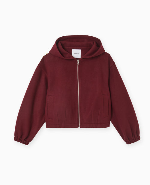 Blouson zippé avec capuche effet drap de laine - PIMKIE - 4