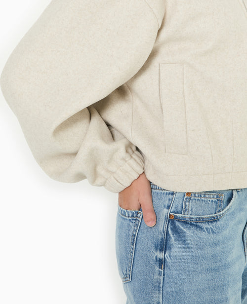 Blouson zippé avec capuche effet drap de laine - PIMKIE - 3