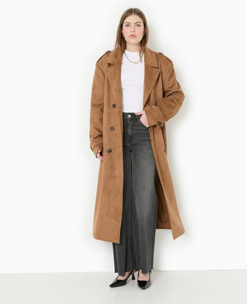 Trench oversize en suédine - PIMKIE - 5