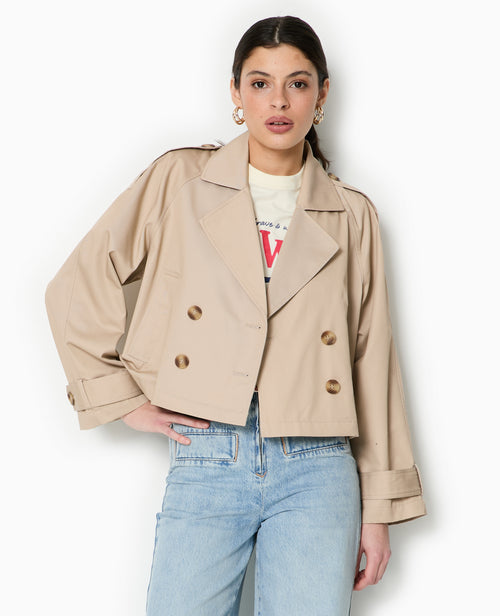 Trench court en toile - PIMKIE - 1