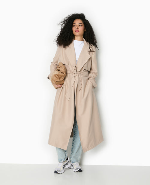 Trench long et fluide avec ceinture - PIMKIE - 1