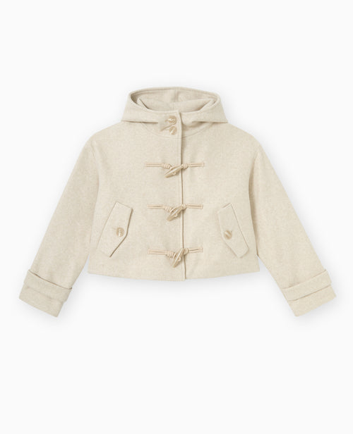 Manteau court effet drap de laine avec capuche - PIMKIE - 4