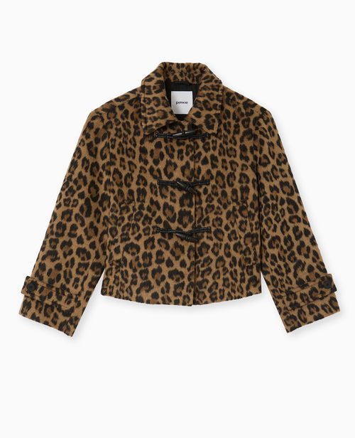 Manteau court léopard avec boutons duffle coat - PIMKIE - 4