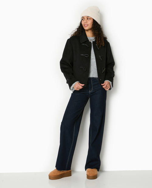 Manteau court et droit avec boutons duffle coat - PIMKIE - 1