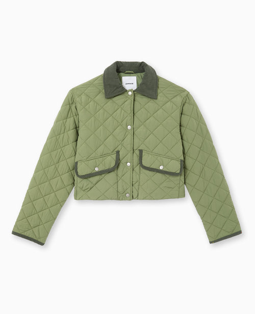 Manteau court matelassé avec col velours - PIMKIE - 4