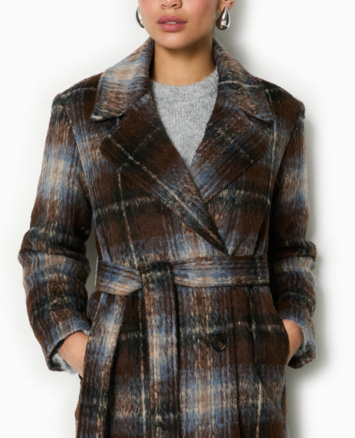 Manteau long à carreaux effet drap de laine - PIMKIE - 3