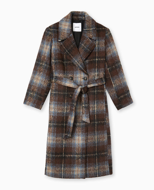 Manteau long à carreaux effet drap de laine - PIMKIE - 4