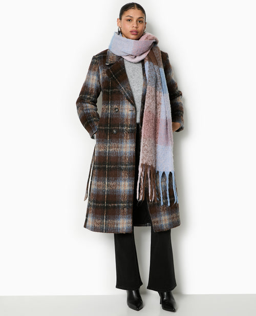 Manteau long à carreaux effet drap de laine - PIMKIE - 7