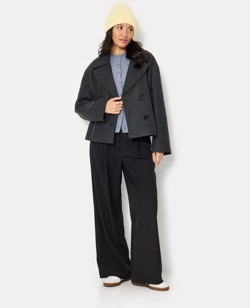 Blouson caban effet drap de laine - PIMKIE - 3