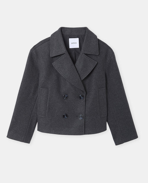 Blouson caban effet drap de laine - PIMKIE - 4