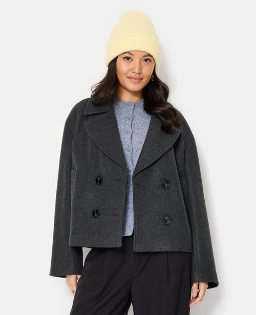 Blouson caban effet drap de laine - PIMKIE - 5