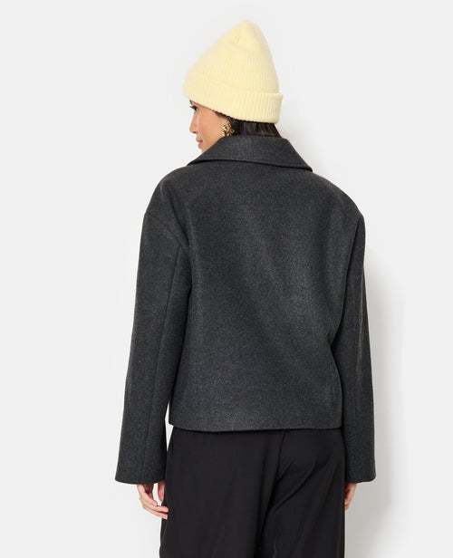 Blouson caban effet drap de laine - PIMKIE - 6