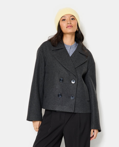 Blouson caban effet drap de laine - PIMKIE - 7