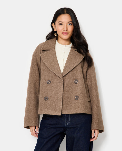 Blouson caban effet drap de laine - PIMKIE - 5