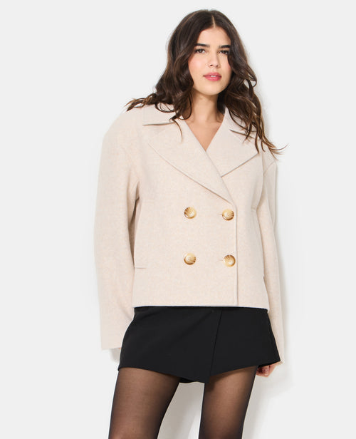 Blouson caban effet drap de laine - PIMKIE - 5