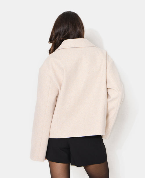 Blouson caban effet drap de laine - PIMKIE - 6