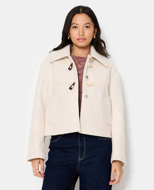 Blouson court façon duffle coat effet drap de laine - PIMKIE - 5