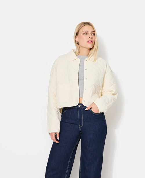 Blouson matelassé avec col et poches - PIMKIE - 1