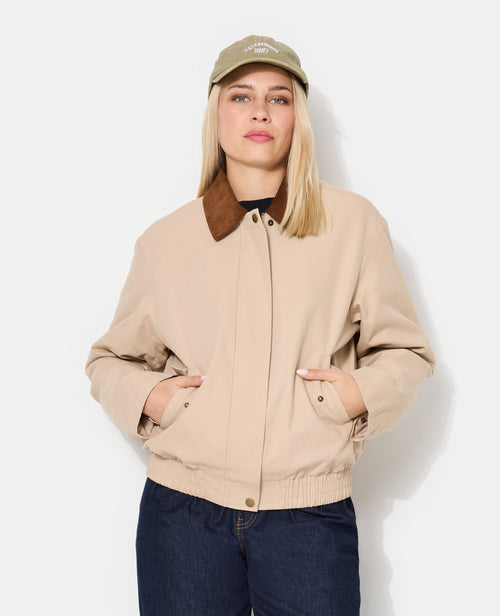 Manteau court en toile avec col velours - PIMKIE - 7