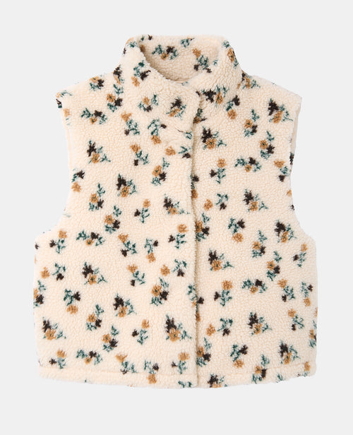 Veste sans manches en sherpa motif fleurs - PIMKIE - 4