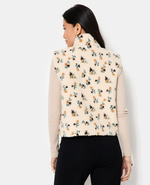 Veste sans manches en sherpa motif fleurs - PIMKIE - 6