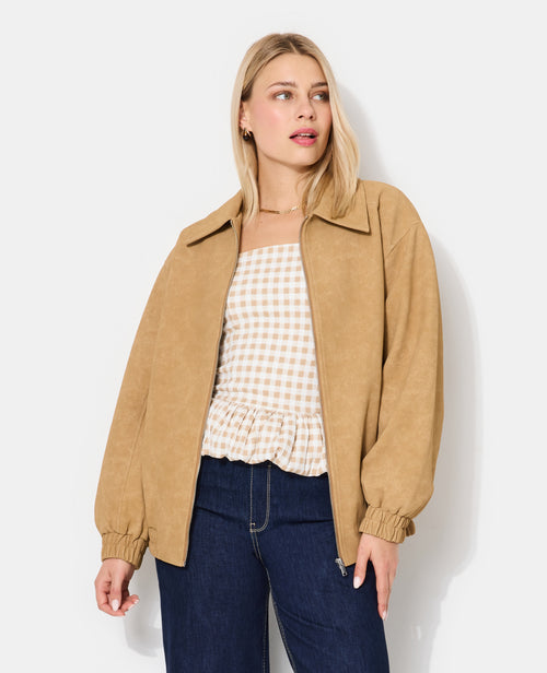 Blouson en suédine - PIMKIE - 1