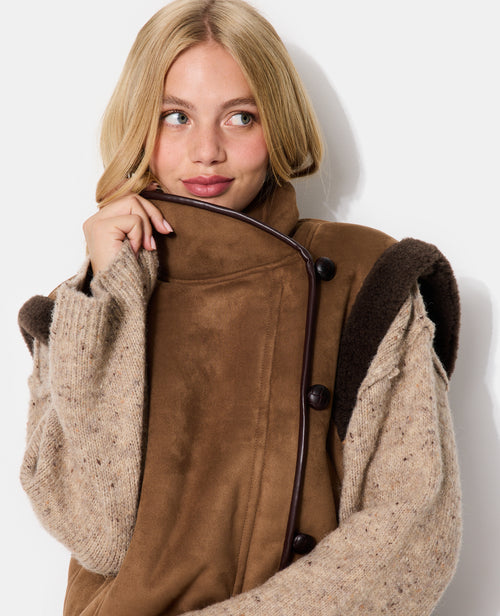 Blouson sans manches façon peau lainée - PIMKIE - 2