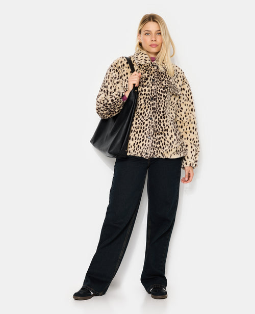 Blouson forme chemise en fausse fourrure motif guépard - PIMKIE - 3