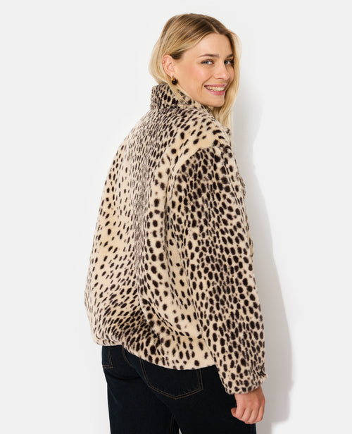Blouson forme chemise en fausse fourrure motif guépard - PIMKIE - 6