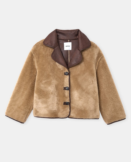 Blouson en fausse peau retournée avec boutons - PIMKIE - 4