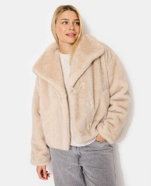 Blouson fausse fourrure avec grand col - PIMKIE - 5