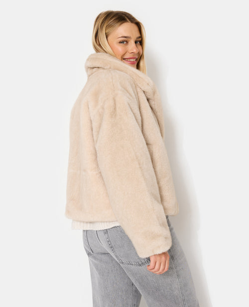 Blouson fausse fourrure avec grand col - PIMKIE - 6