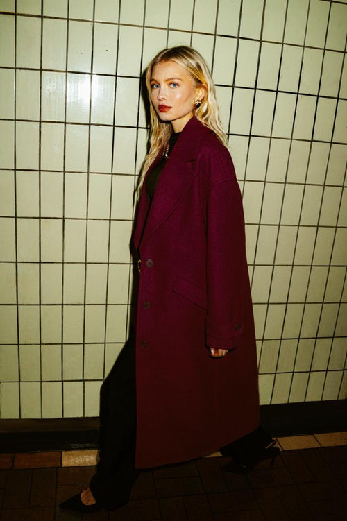 Manteau long drap de laine - PIMKIE - 1