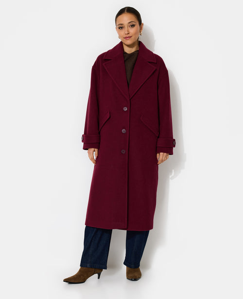 Manteau long drap de laine - PIMKIE - 1