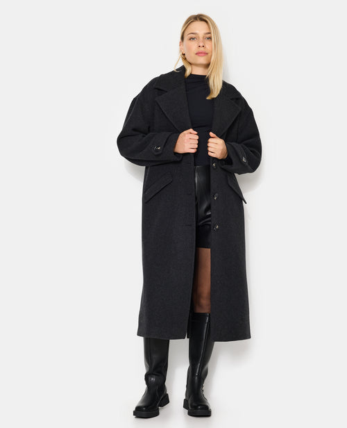 Manteau long drap de laine - PIMKIE - 1