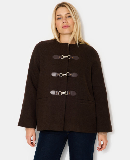 Manteau court façon drap de laine - PIMKIE - 1
