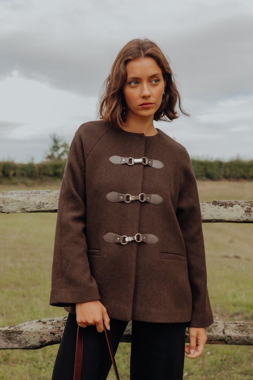 Manteau court en drap de laine - PIMKIE - 1