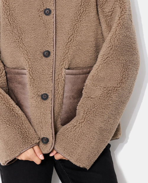Blouson en sherpa façon peau lainée - PIMKIE - 2