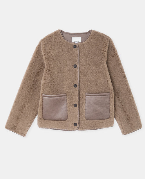 Blouson en sherpa façon peau lainée - PIMKIE - 4