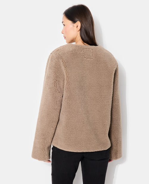 Blouson en sherpa façon peau lainée - PIMKIE - 6